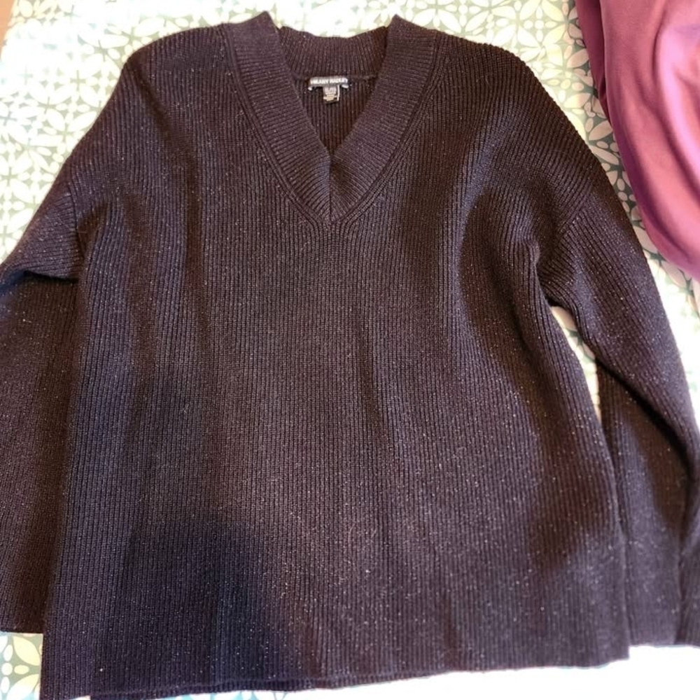 Hilary Radley Women's V-Neck Sweater - Black